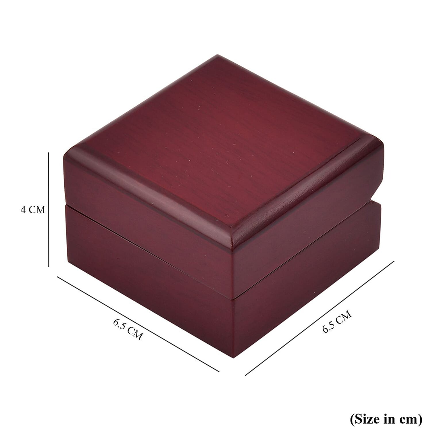 Jewellery Gifting - Wooden Earring Box with Velvet - (Size - 6x6x4 cm) V32521740 4