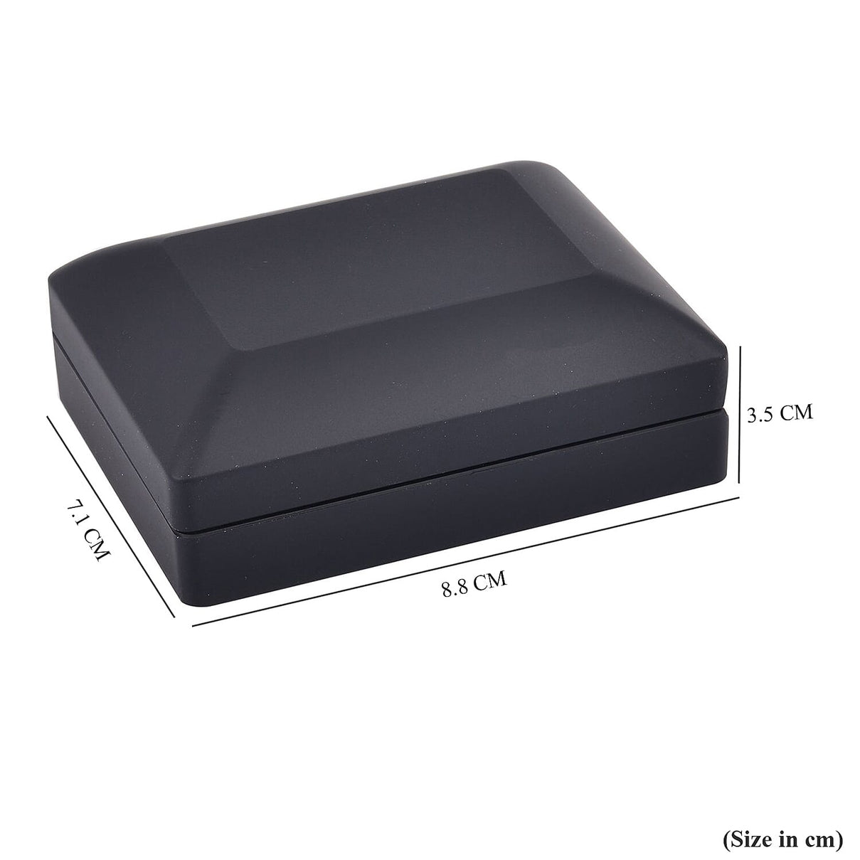 Exclusively Designed Luxurious Necklace Box with LED Light in Solid Black Colour Size 9x7x3.5 Cm 3439299 5