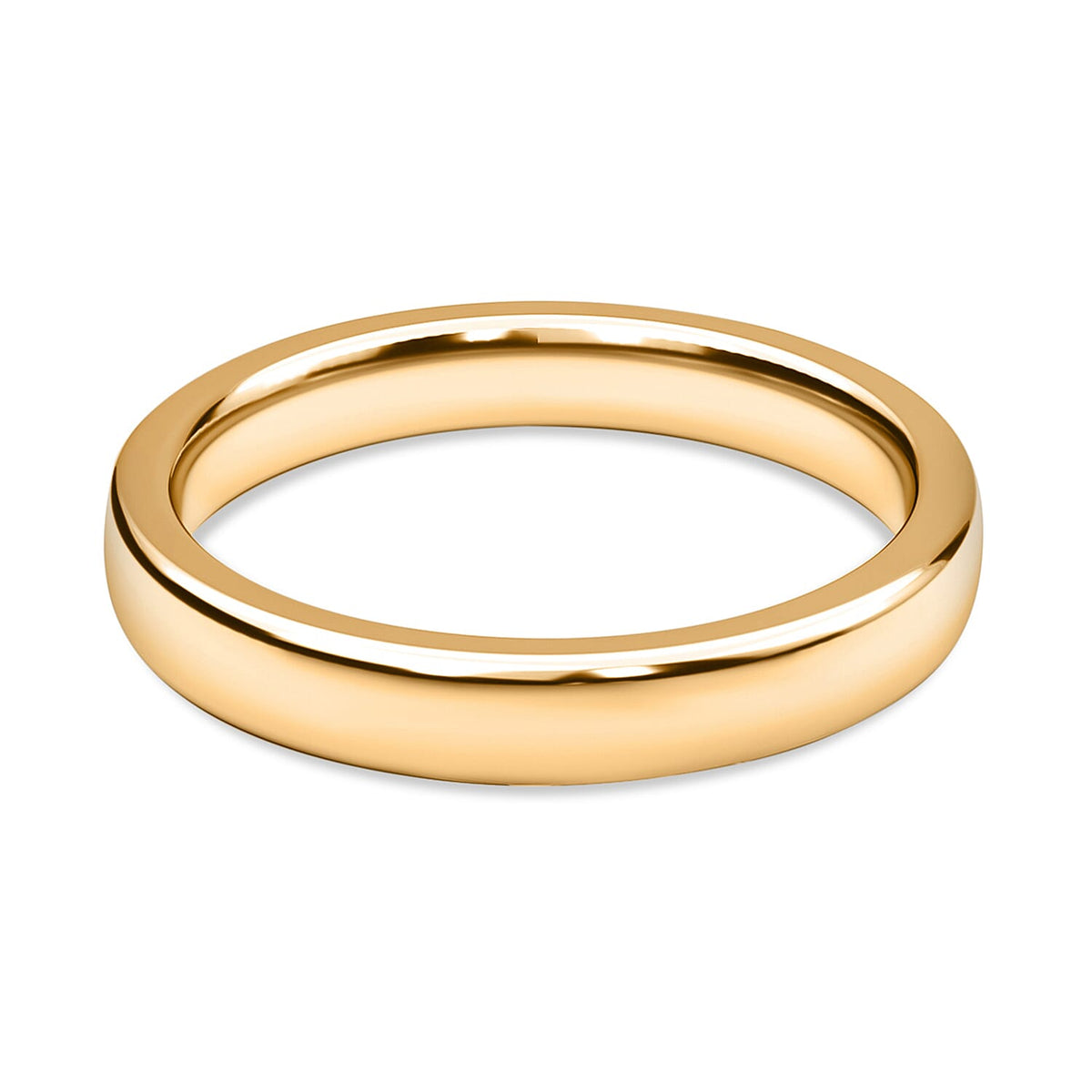4mm Plain Wedding Band Ring in Sterling Silver with 18K Vermeil Yellow Gold 3534024 6