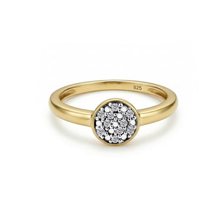 Diamond Cluster Ring in 18K Vermeil Yellow Gold Over Sterling Silver 3577019 1