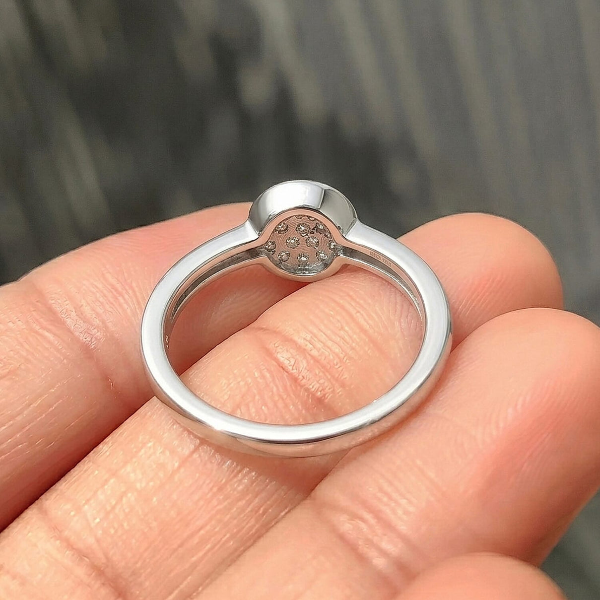 Diamond Ring in Platinum Overlay Sterling Silver V32489881 6