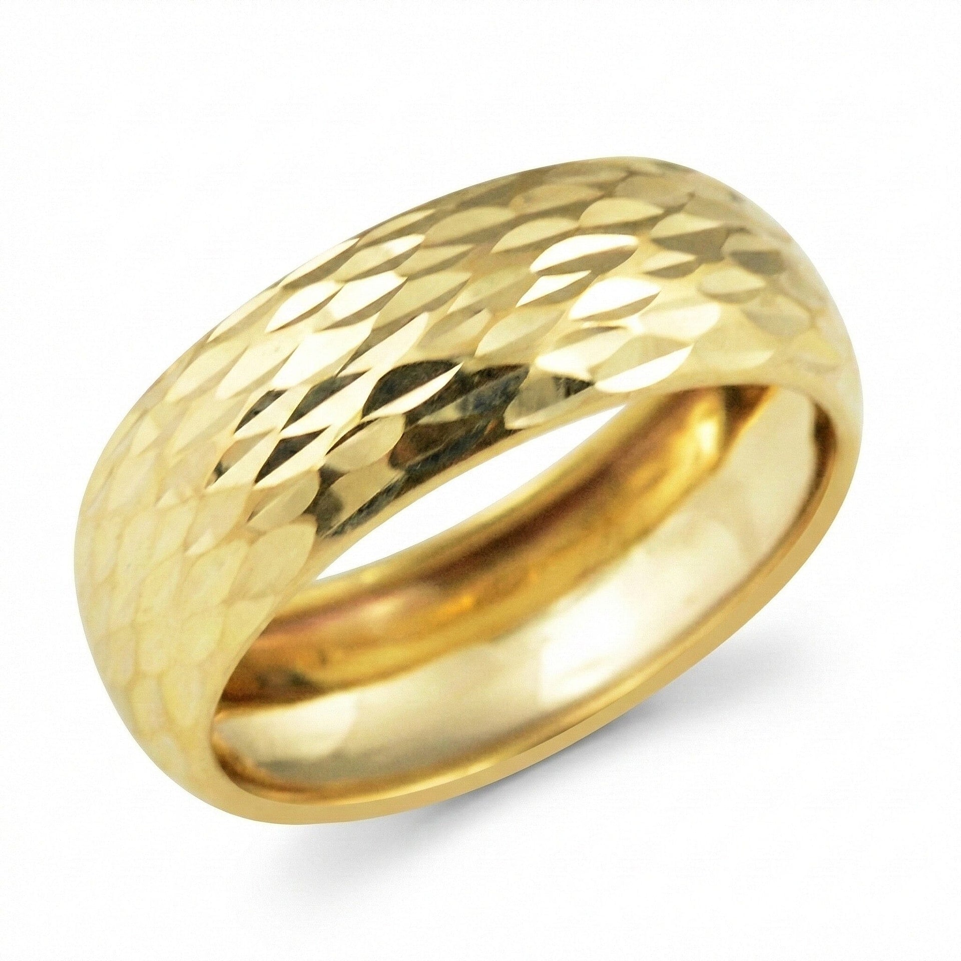 Vicenza Collection Diamond Cut Stackable Band Ring in 9K Gold 3584021 0