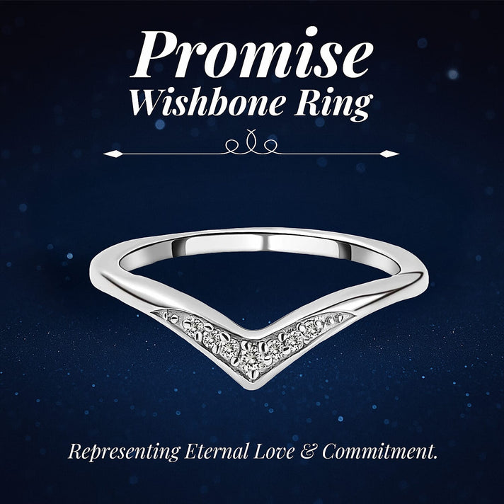 Diamond Wishbone Wedding Band Ring in Sterling Silver with Platinum Plating 3798808 2