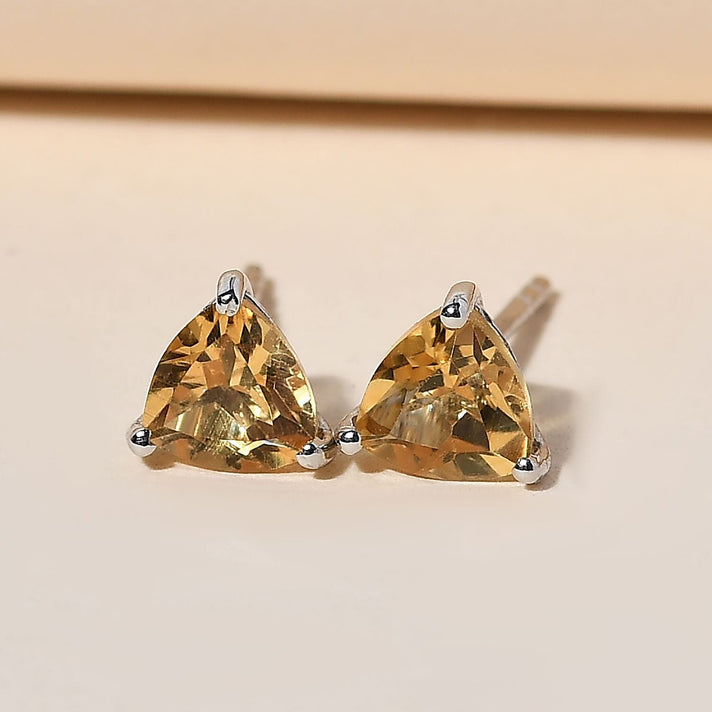 1.15  Ct. African Amethyst Solitaire Stud Earrings in Platinum Plated Sterling Silver 3815890 2