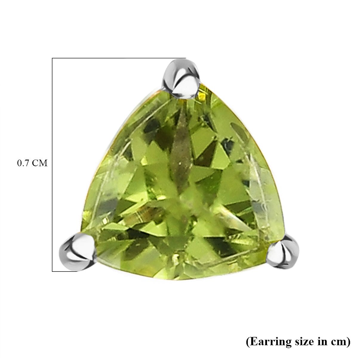 1.50 Ct Peridot Solitaire Stud Earrings in Platinum Plated Sterling Silver 3815894 7