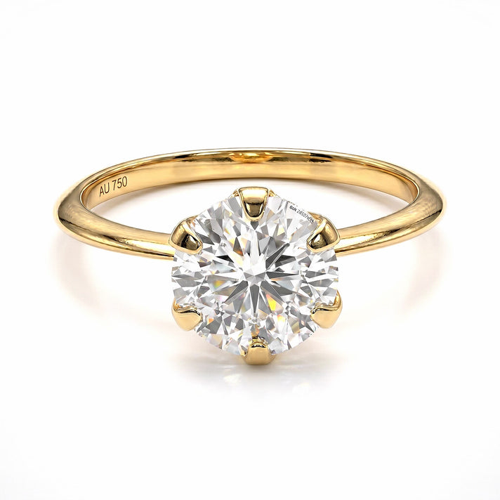 9K Yellow Gold Moissanite Brilliant-Cut Solitaire Ring 1.72 Ct. 3869209 1
