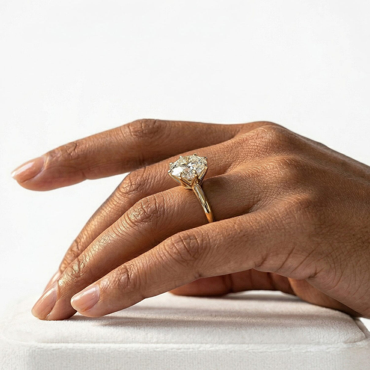 9K Yellow Gold Moissanite Brilliant-Cut Solitaire Ring 1.72 Ct. 3869209 6
