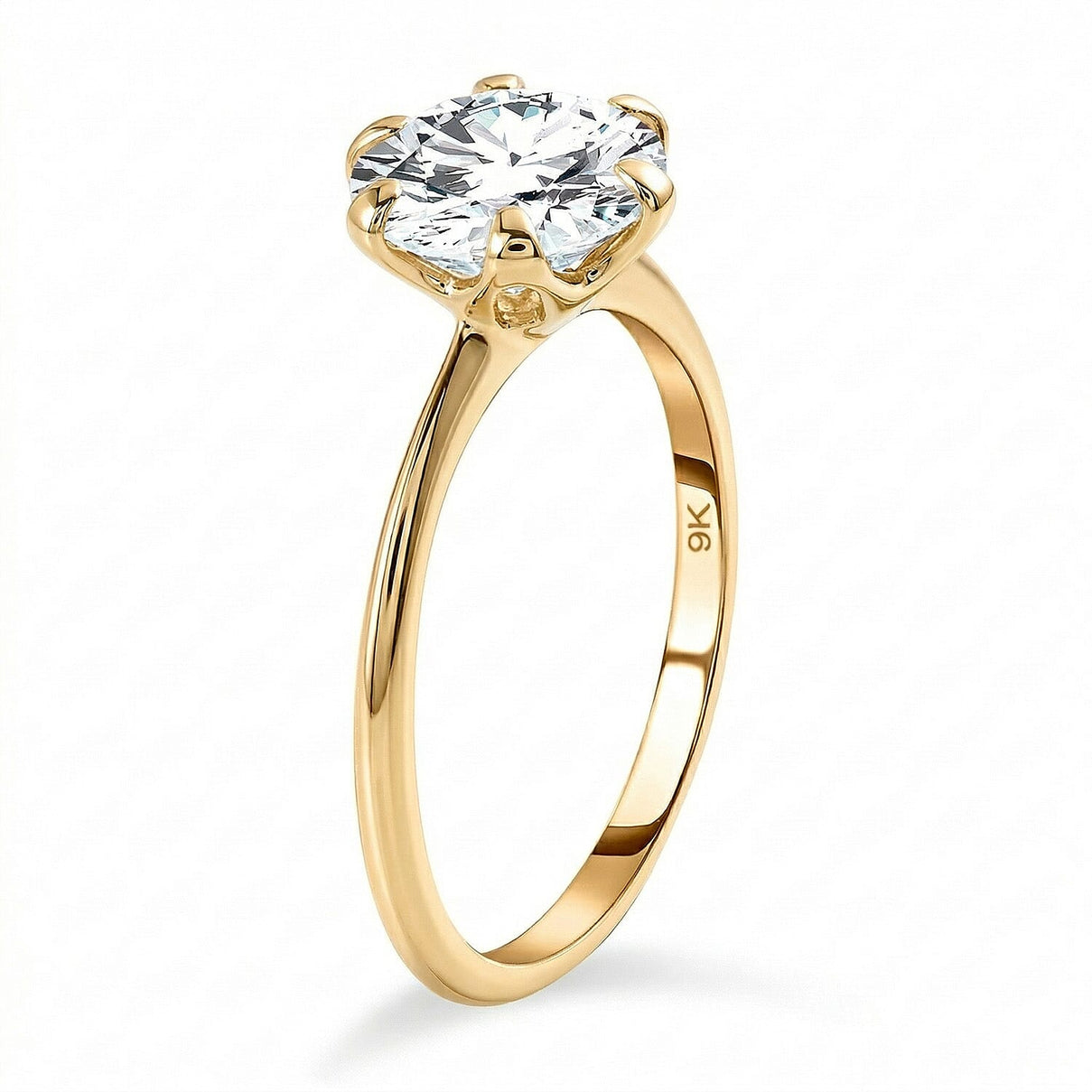 9K Yellow Gold Moissanite Brilliant-Cut Solitaire Ring 1.72 Ct. 3869209 7