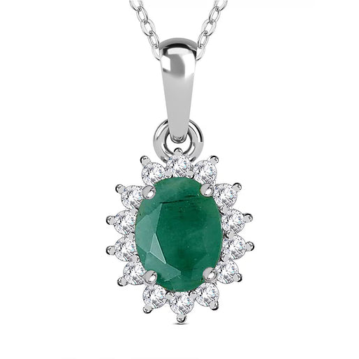 Royal Bali Collection - D'Joy Rainbow Moonstone & Natural Zircon Halo Pendant with Chain (Size - 20) in 18K Vermeil Yellow Gold Plated Sterling Silver 1.00 Ct