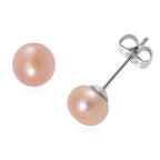 WOW Deal - Set of 5 - Multi Colour Fresh Water Pearl Stud Earrings with Push Backs 12.50 Ct.