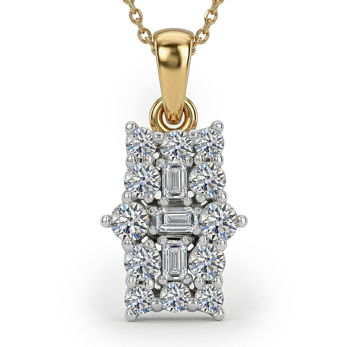 LUXURIANT 0.5 Ct. Lab Grown Diamond Boat Pendant with Chain (Size 20) in 18K Vermeil Yellow Gold Plated Sterling Silver (SI G/H) 4356996 1