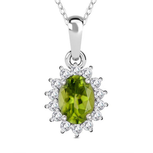 Royal Bali Collection - D'Joy Rainbow Moonstone & Natural Zircon Halo Pendant with Chain (Size - 20) in 18K Vermeil Yellow Gold Plated Sterling Silver 1.00 Ct
