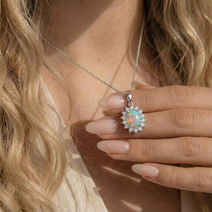 Hebei Peridot August Birthstone and Natural Zircon Halo Pendant with Chain(Size-20 with Lobster Clasp) in 18K Vermeil Yellow Gold Plated Sterling Silver 4400806 2