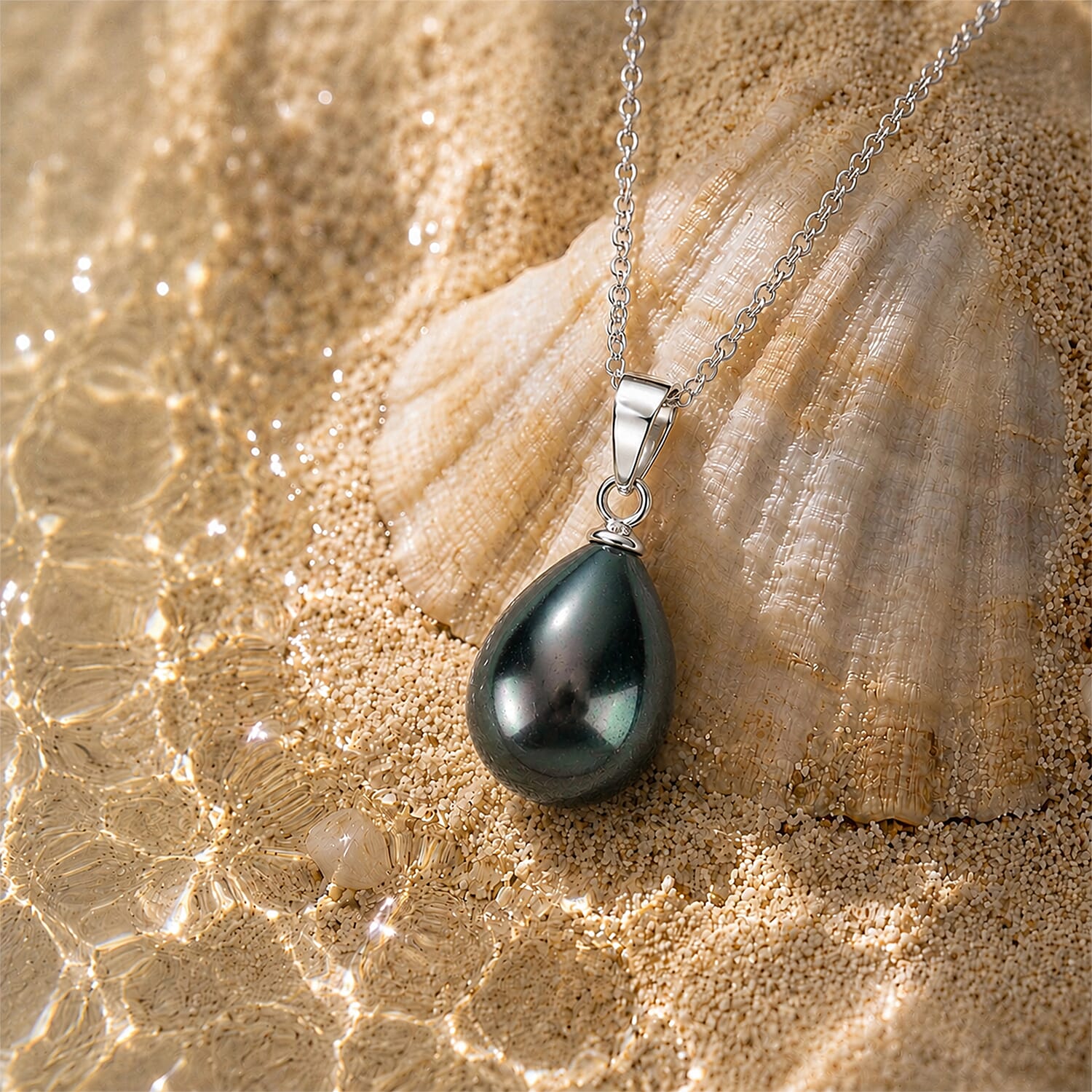 Tahitian Color Shell Pearl Pendant with Chain (Size 20) 4440868 6