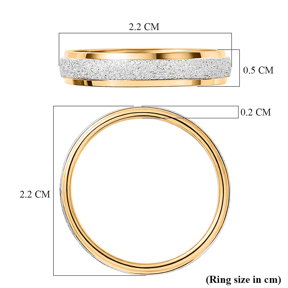 Set of 2 - D'Joy Moissanite Band Ring in Yellow Gold Plated Sterling Silver 1.00 Ct. 4449286 6