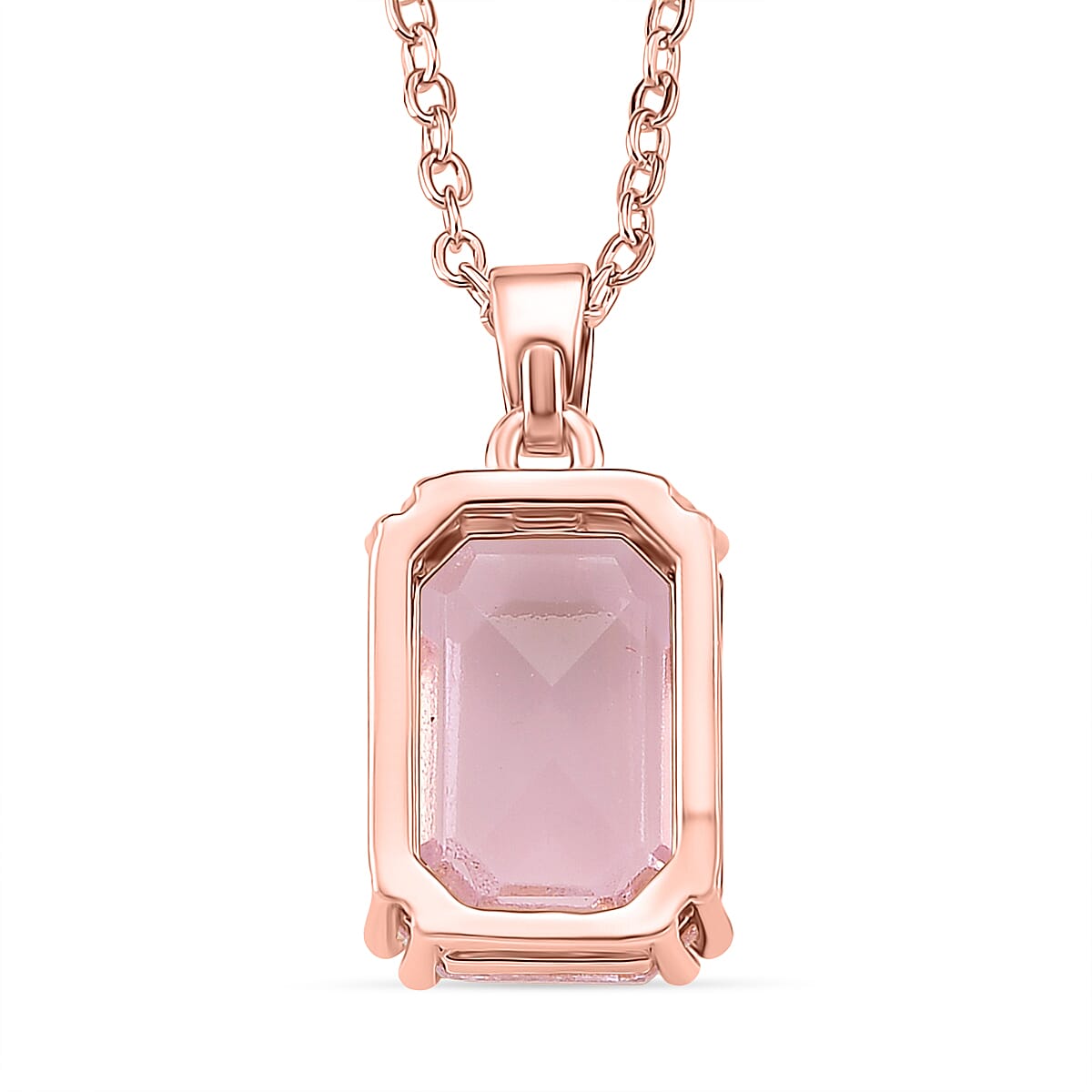 Austrian Pink Crystal 8 Prongs Solitaire Classic Pendant Necklace with Chain (Size 20-2 Ext) with Lobster Clasp 4481162 5