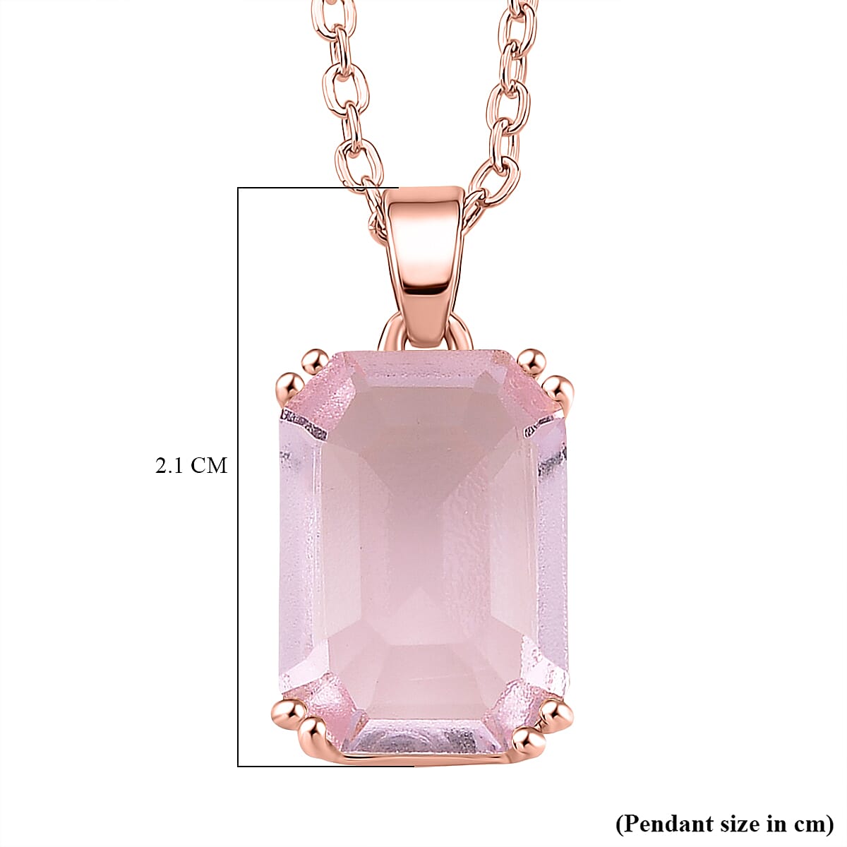Austrian Pink Crystal 8 Prongs Solitaire Classic Pendant Necklace with Chain (Size 20-2 Ext) with Lobster Clasp 4481162 7