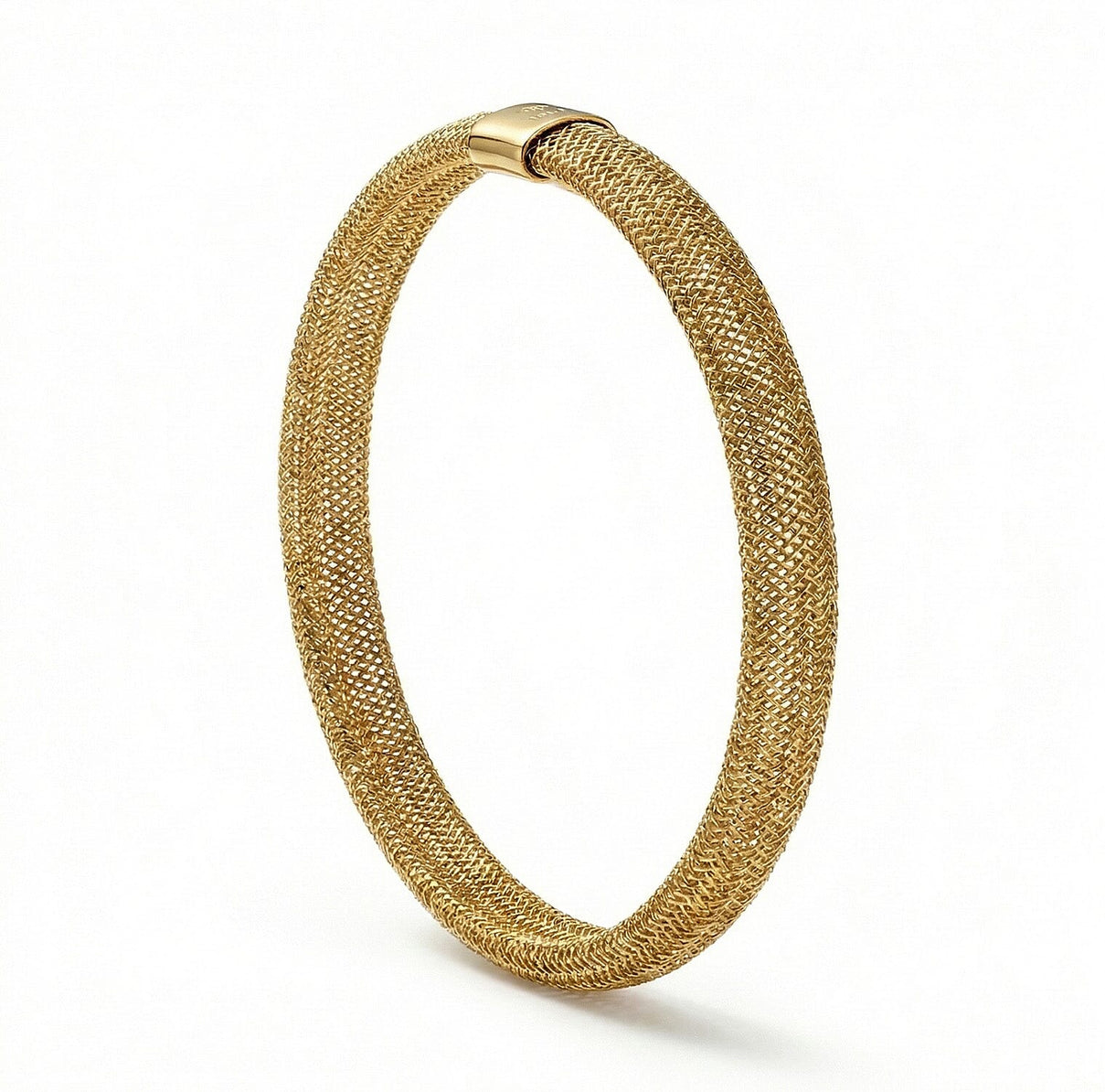 Italian Made 9K Yellow Gold Mesh Stretchable Bangle (Size - 7.25) 6025269 6