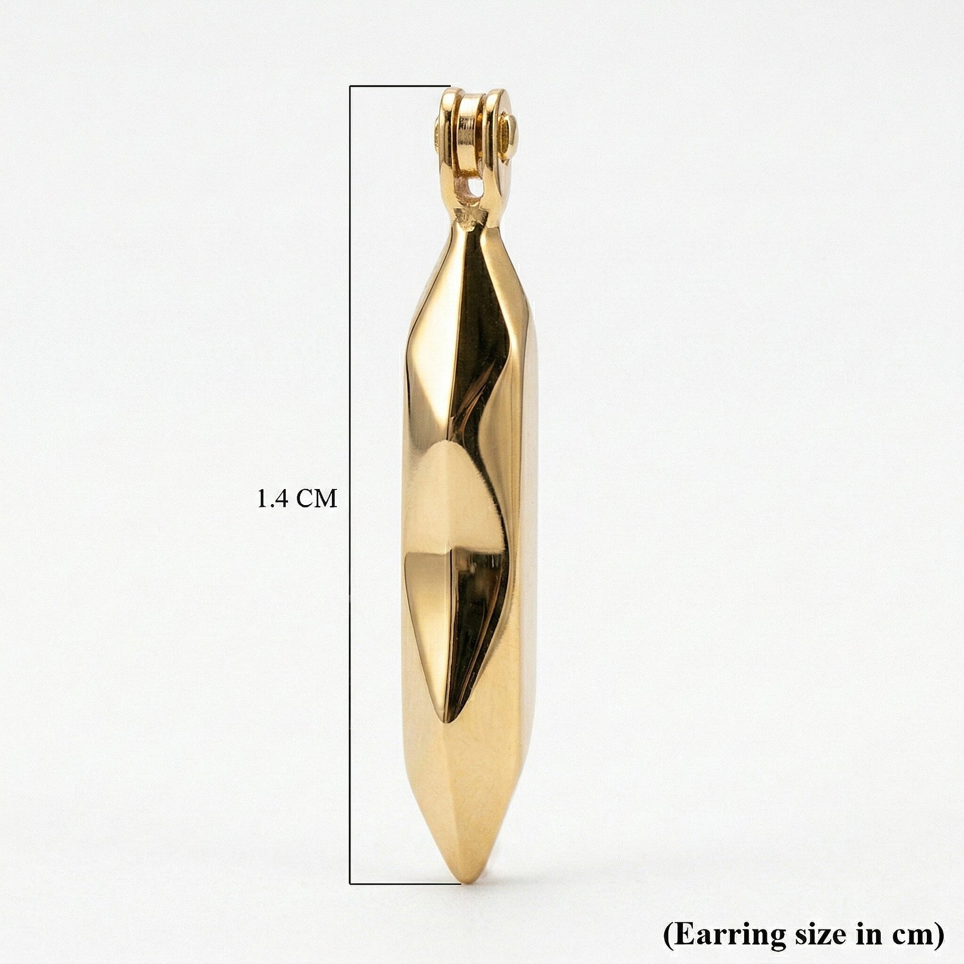 9K Yellow Gold 14MM Patterned Creole Earrings 0.53 grams 6092938 7