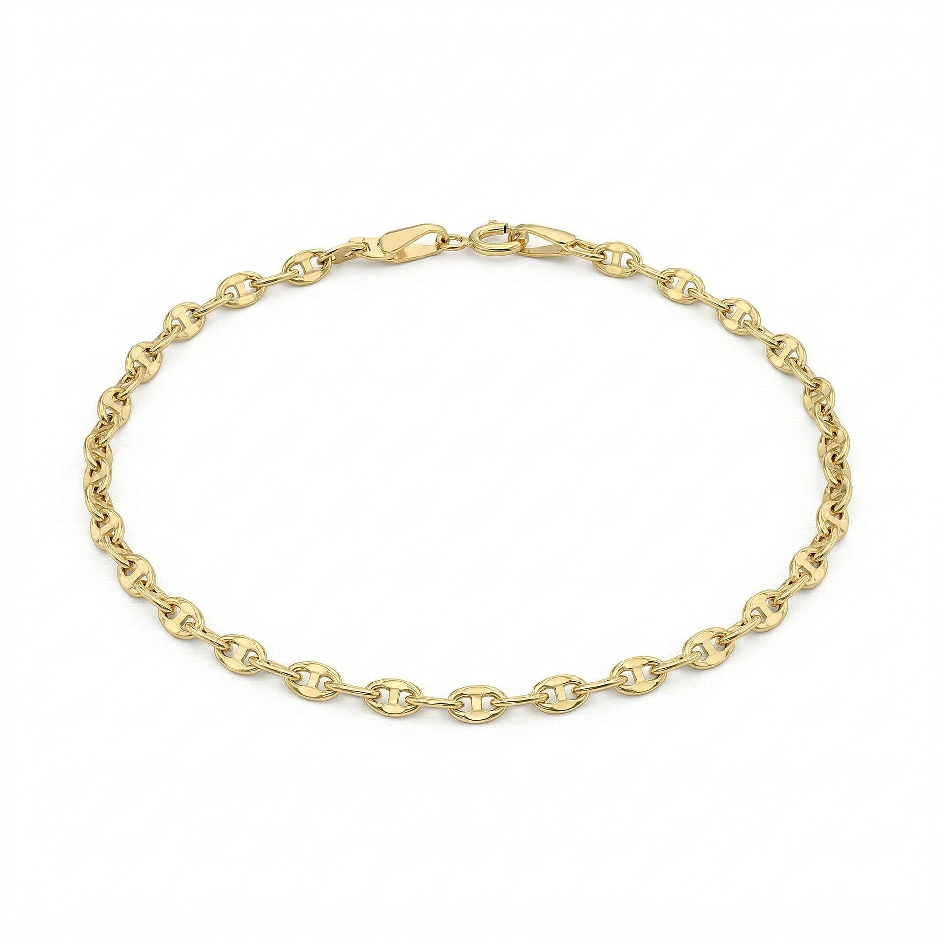 9K Yellow Gold High Finish Rambo Chain Bracelet 7 Inch 1 grams 6093021 0