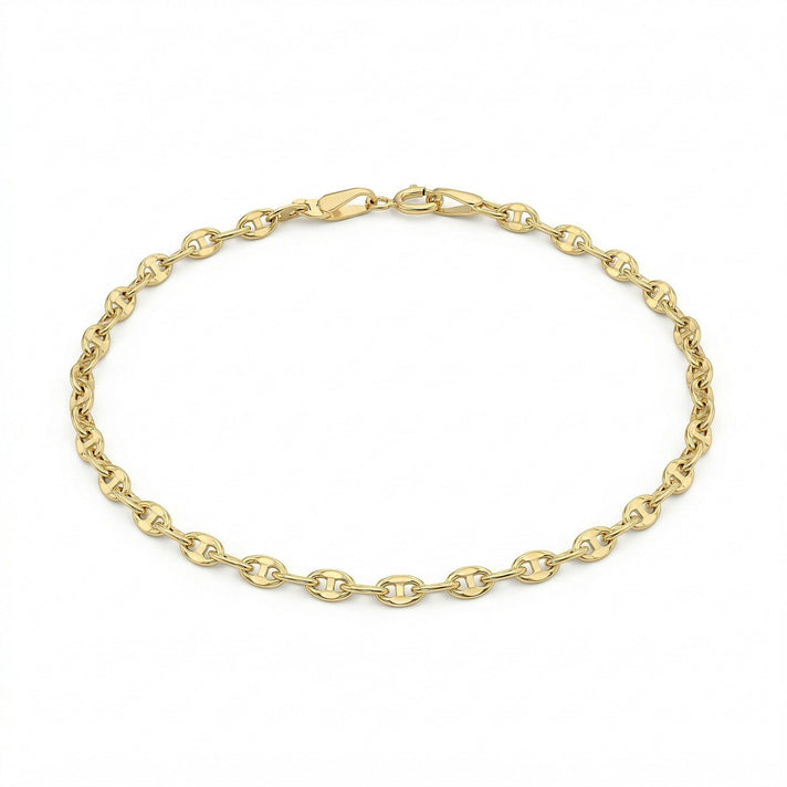 9K Yellow Gold High Finish Rambo Chain Bracelet 7 Inch 1 grams 6093021 1