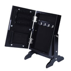 Portable Jewellery Cabinet with Standing Mirror - Black
