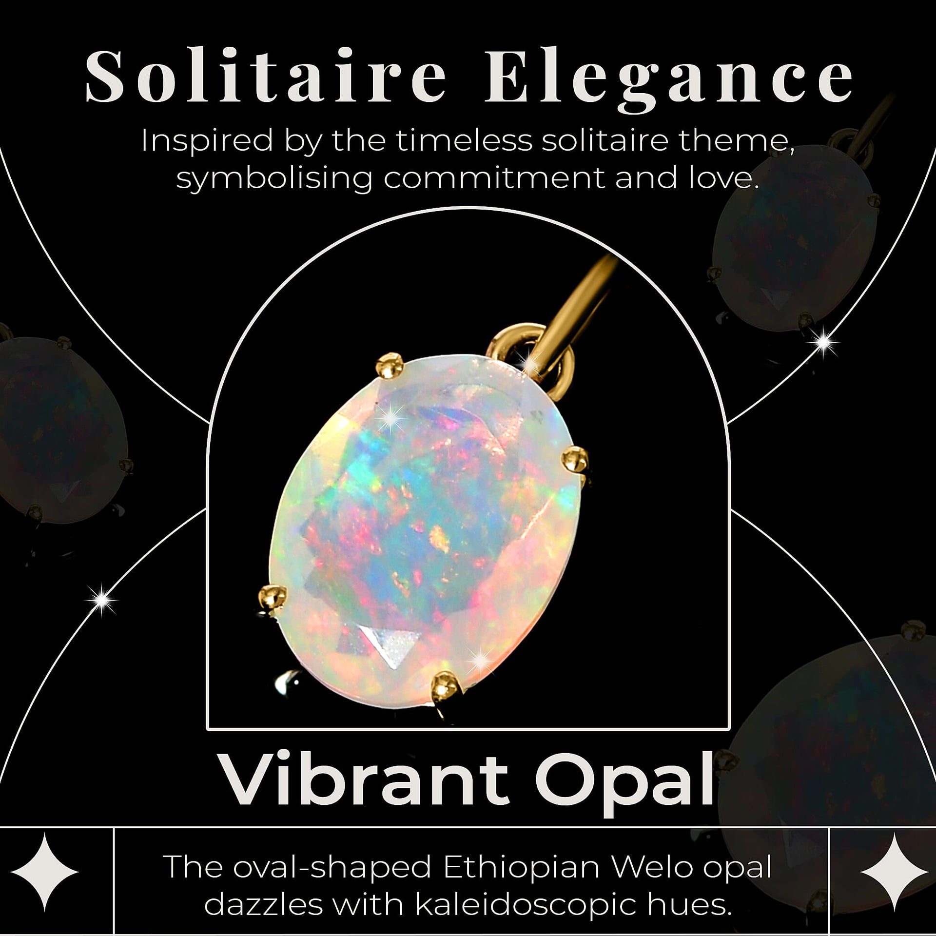 9K Yellow Gold AA Ethiopian Welo Opal Solitaire Pendant 1.22 Ct. 7126596 2