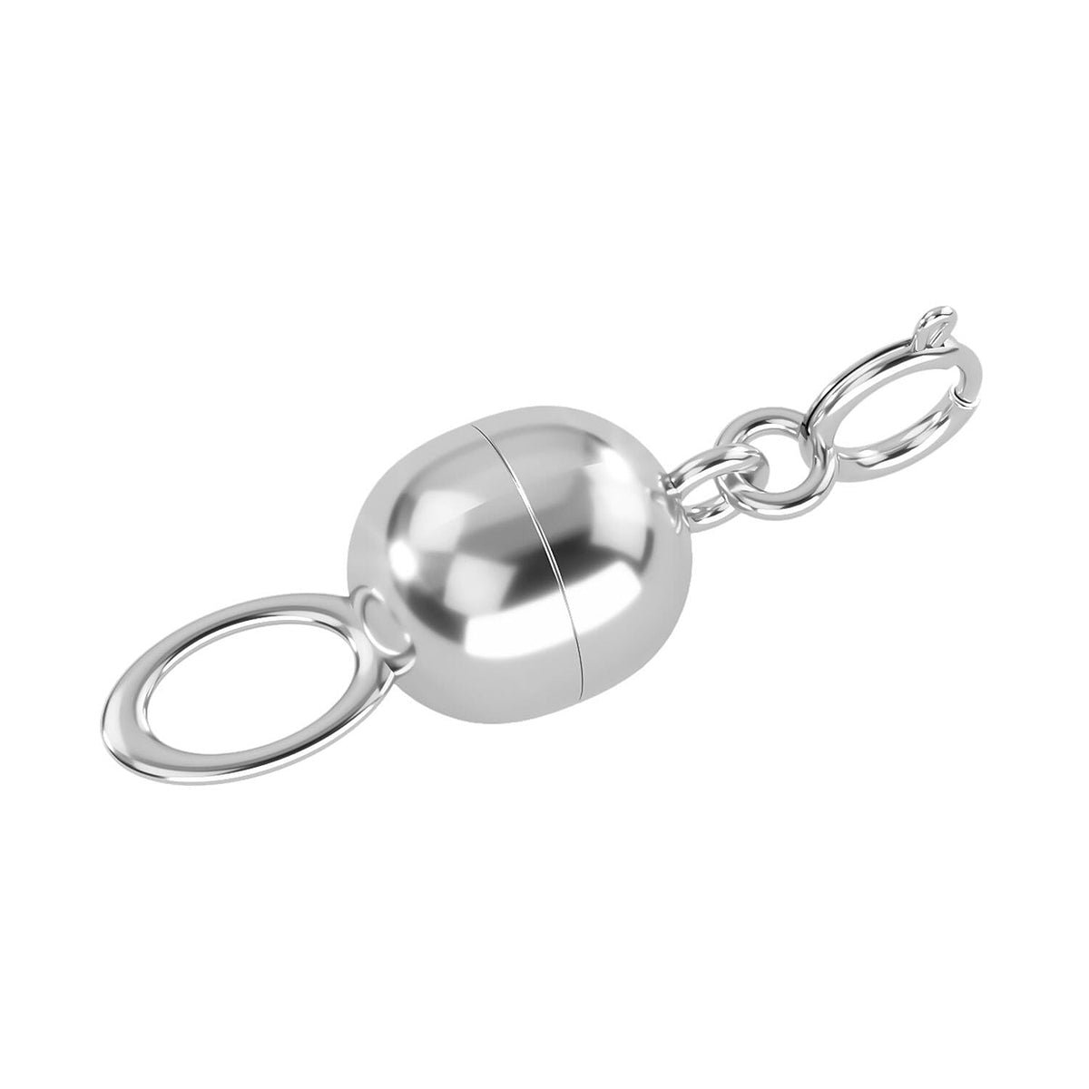 9K White Gold Magnetic Lock with Spring Clasp V32611923 2