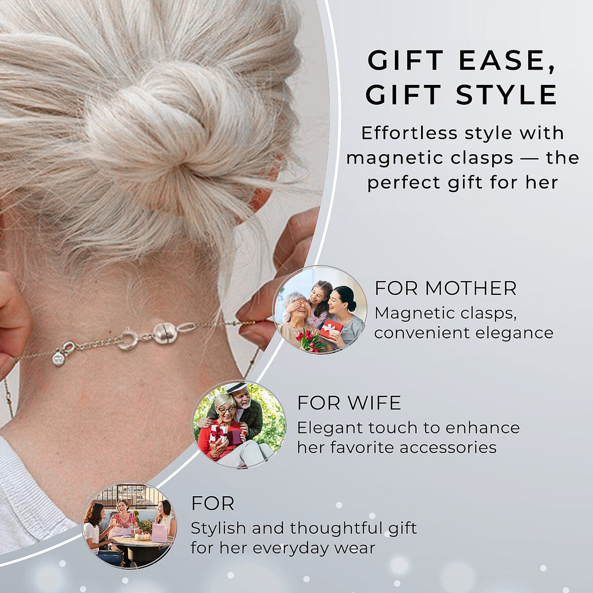 9K White Gold Magnetic Lock with Spring Clasp V32611923 6