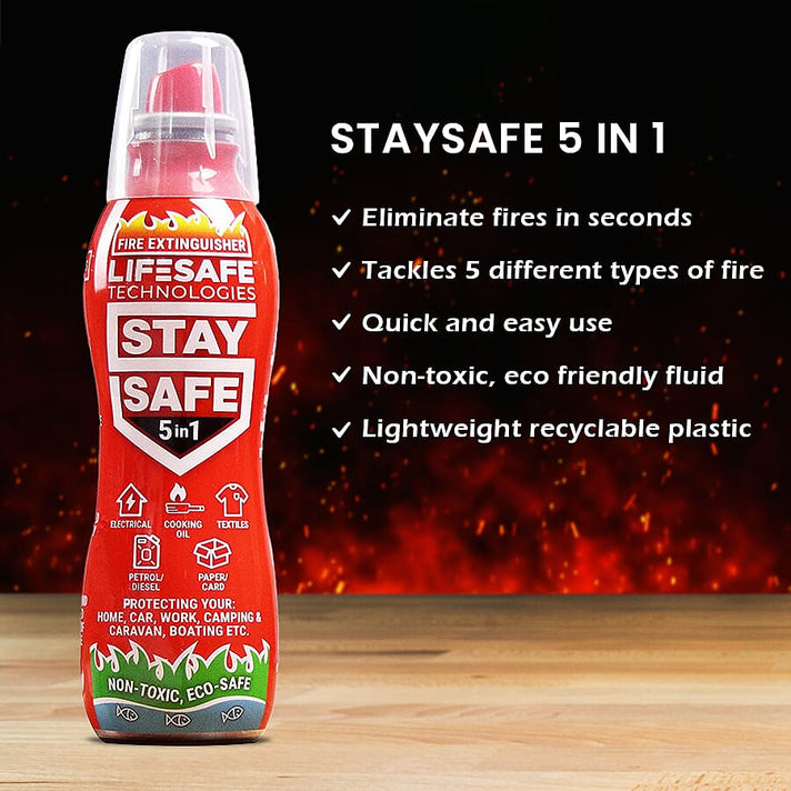 LifeSafe Technologies StaySafe All in 1 Fire Extinguisher - 200ml 7188555 2