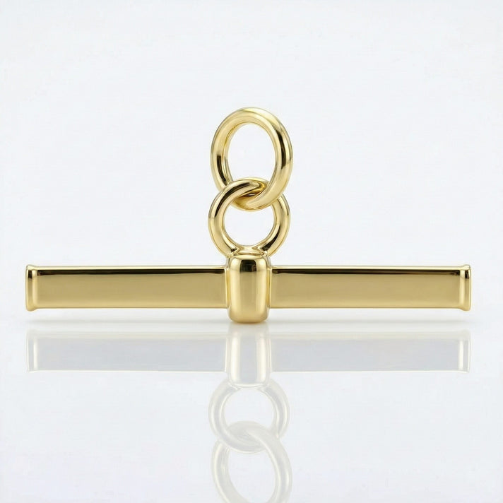 9K Yellow Gold 20mm X 10mm Square T Bar Pendant 7188770 1