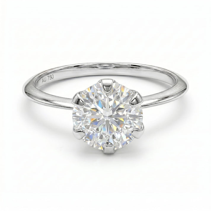 9K White Gold Moissanite Brilliant-Cut Solitaire Ring 1.74 Ct. 7194697 1