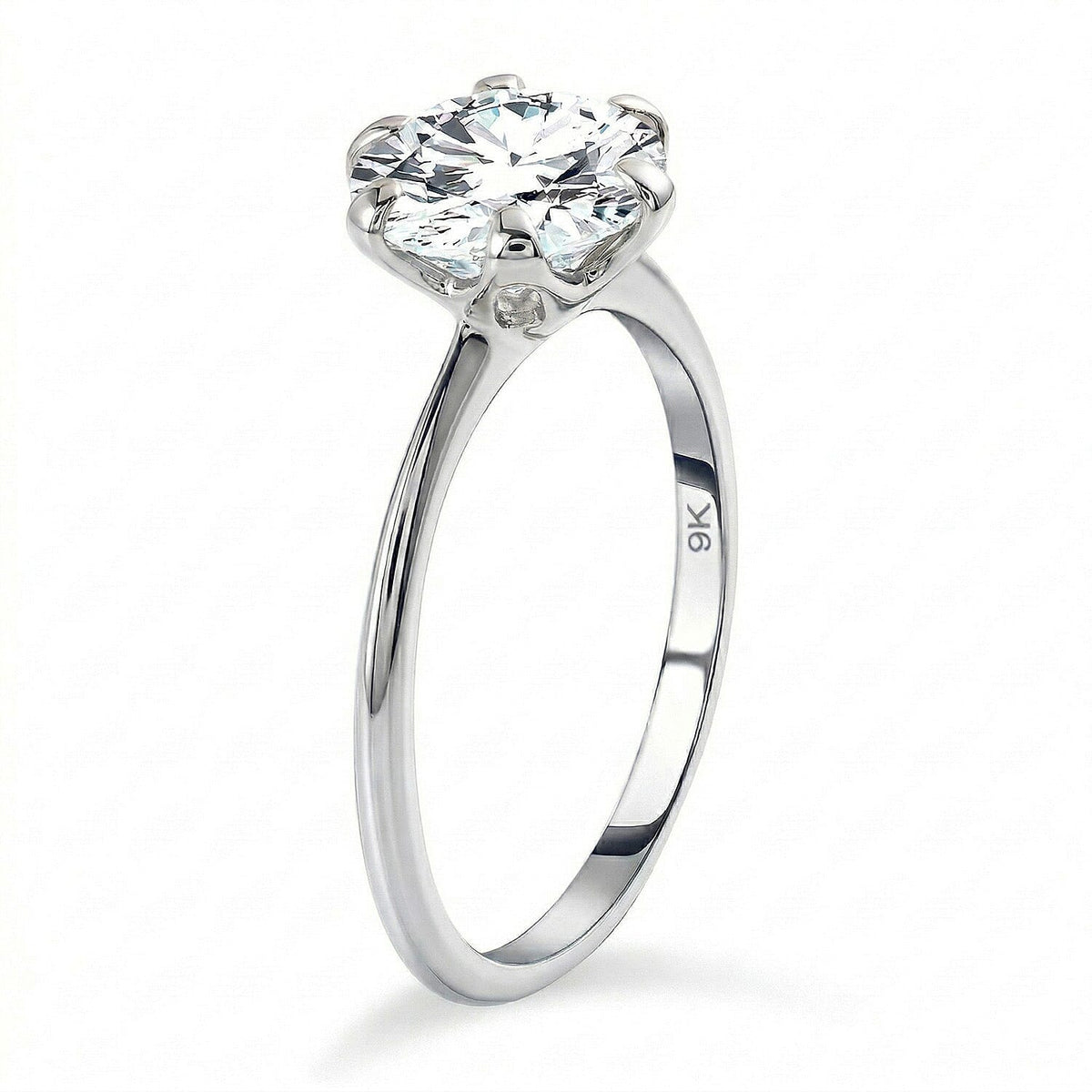 9K White Gold Moissanite Brilliant-Cut Solitaire Ring 1.74 Ct. 7194697 7
