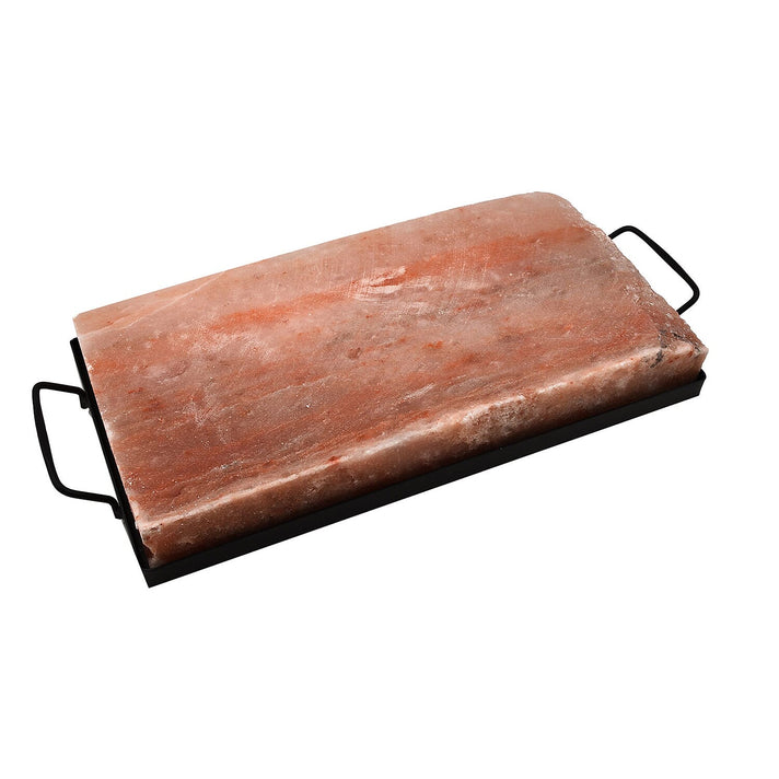 Himalayan Salt Rectangular Shape Salt Plates with Metal Holder (Size 40x20x5 cm) 7197816 1