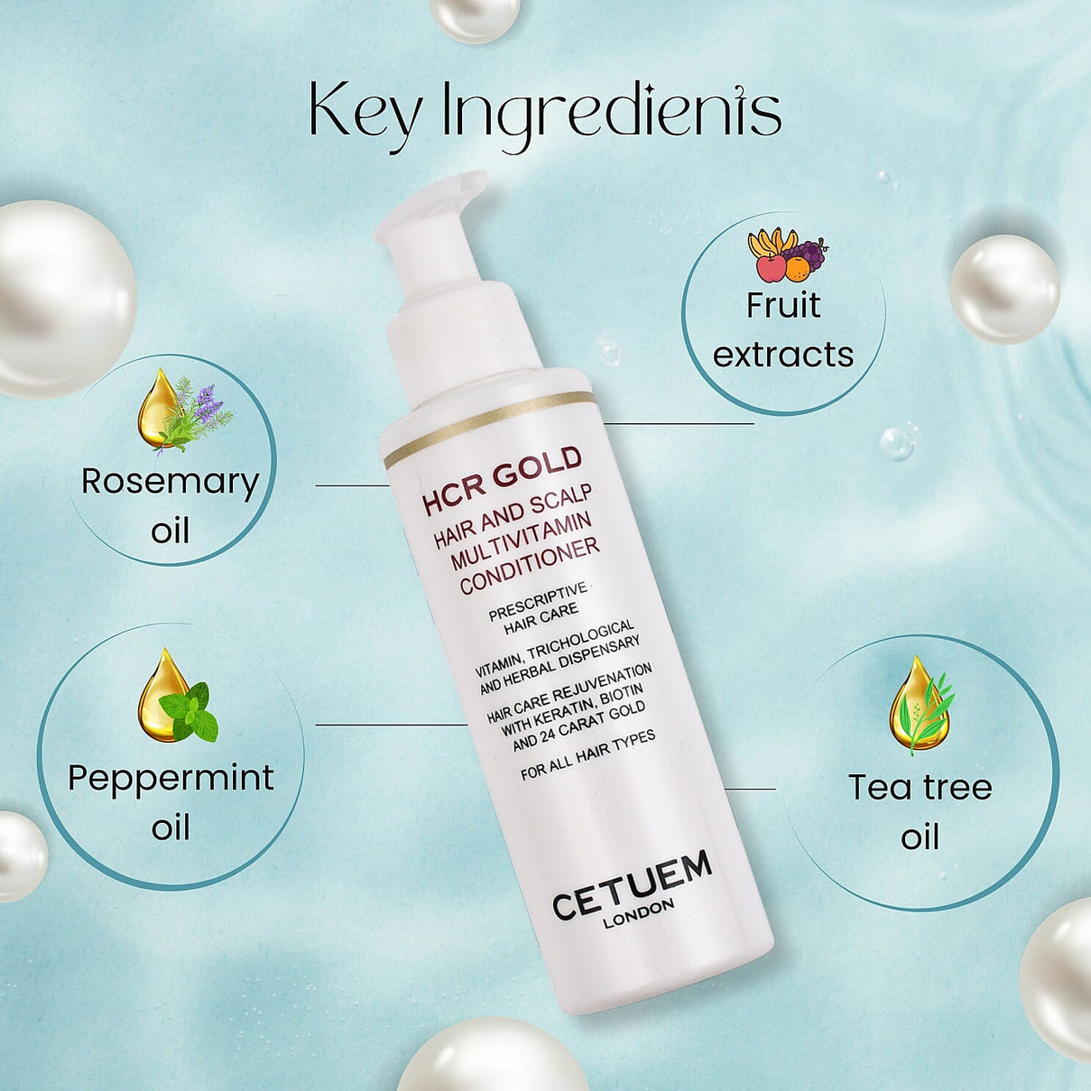 Cetuem: HCR Gold Hair &amp; Scalp Multivitamin Conditioner - 150ml 7256008 2