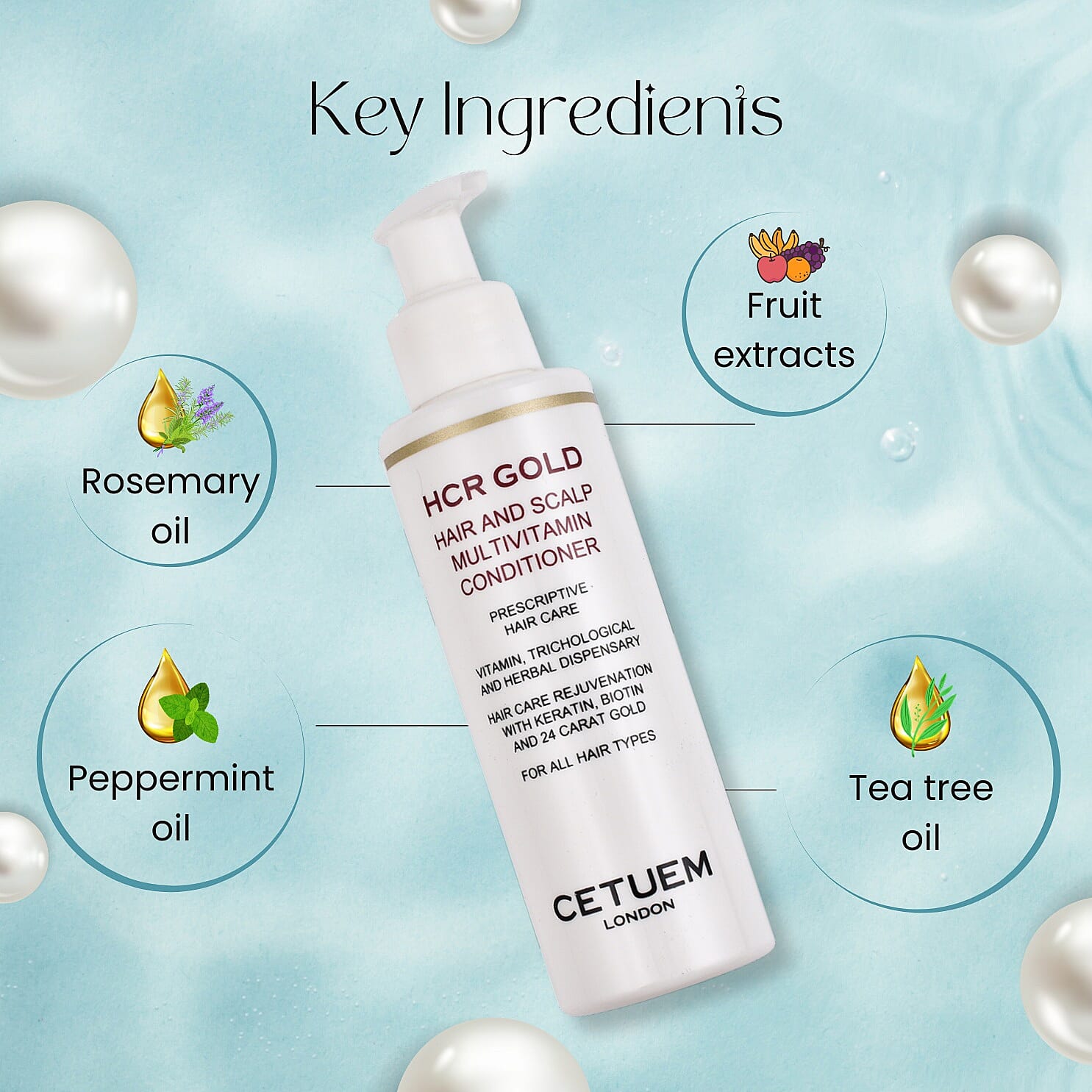 Cetuem: HCR Gold Hair &amp; Scalp Multivitamin Conditioner - 150ml 7256008 2