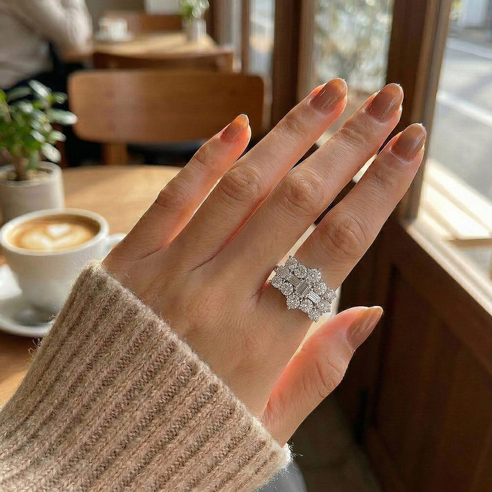Moissanite Boat Ring in Rhodium Overlay Sterling Silver 2.55 Ct. 7270132 2