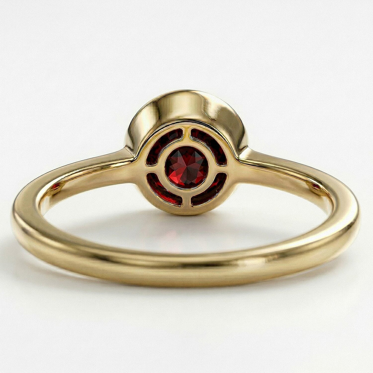 Garnet January Birthstone Solitaire Ring in 18K Vermeil Yellow Gold Plated Sterling Silver 7308007 6