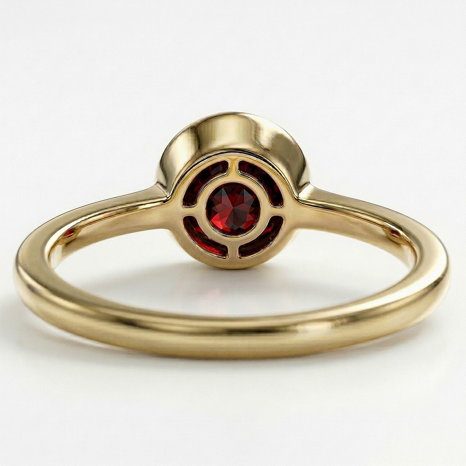 Garnet January Birthstone Solitaire Ring in 18K Vermeil Yellow Gold Plated Sterling Silver 7308007 6