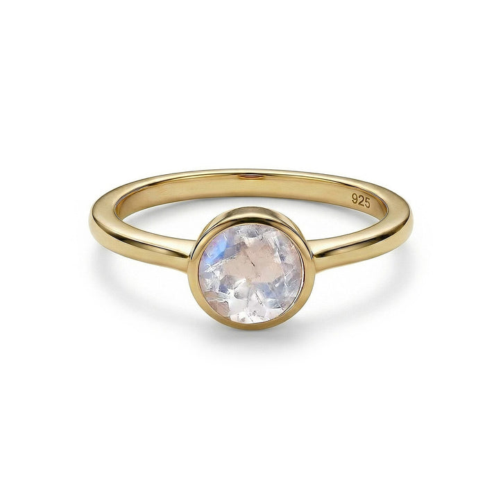 Sleeping Beauty Turquoise December Birthstone Solitaire Ring in 18K Vermeil Yellow Gold Plated Sterling Silver 7308162 1