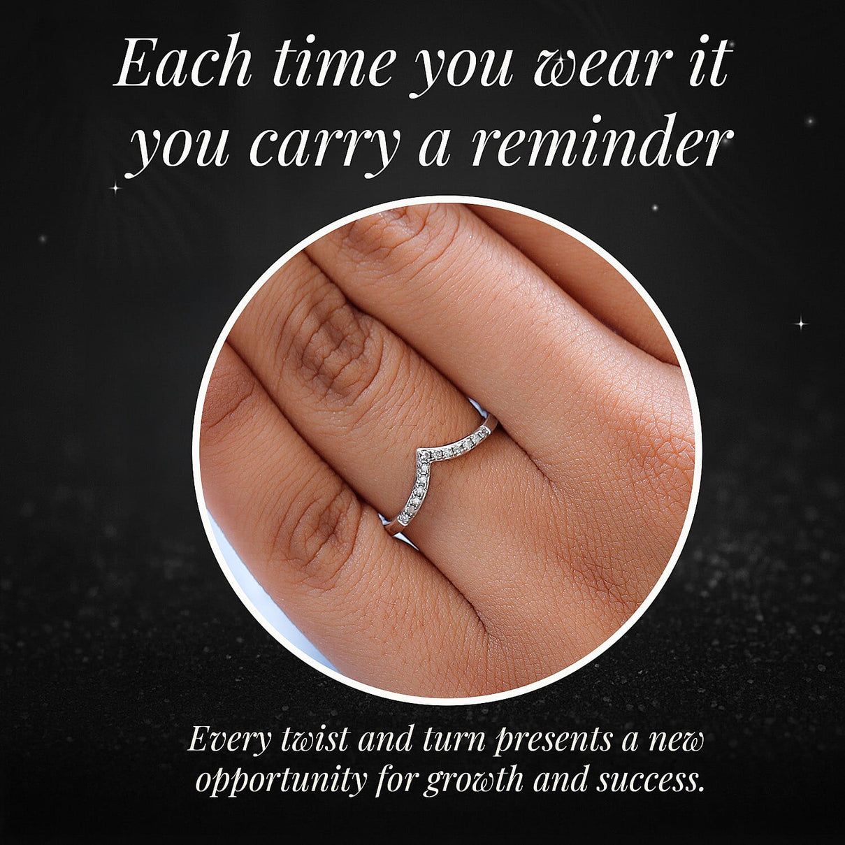 Diamond Wishbone Ring in Sterling Silver with Platinum Plating 7343783 5