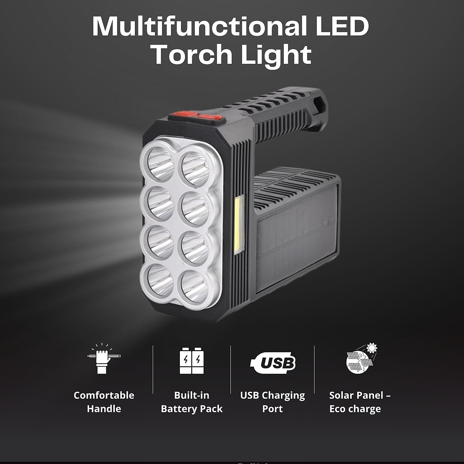 LED Solar Handheld Torch 7370906 2