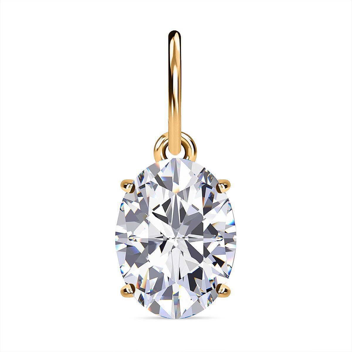 9K Yellow Gold AA Moissanite Solitaire Pendant 1.40 Ct. 7437147 0