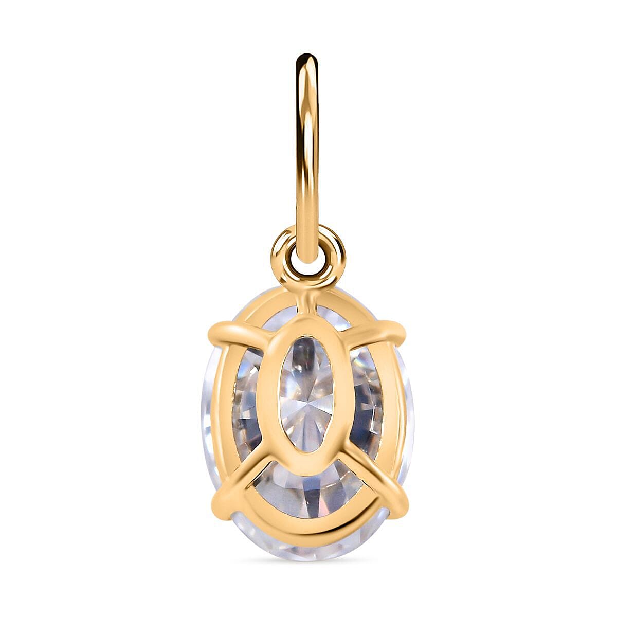 9K Yellow Gold AA Moissanite Solitaire Pendant 1.40 Ct. 7437147 5