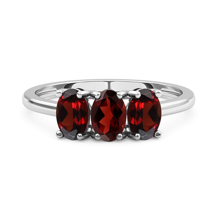 Aqumarine Trilogy Ring in Platinum Overlay Sterling Silver 7442141 1
