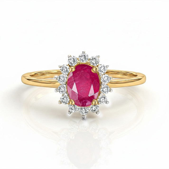 Princess Diana Inspired Ethiopian Welo Opal October Birthstone Halo Ring in Sterling Silver with Platinum Plating 7442396 1
