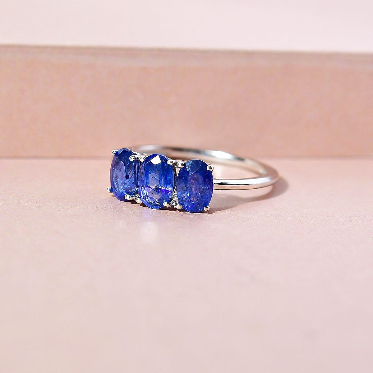 Masoala Sapphire (FF) Trilogy Ring in 18K Vermeil Yellow Gold Over Sterling Silver 7442419 2