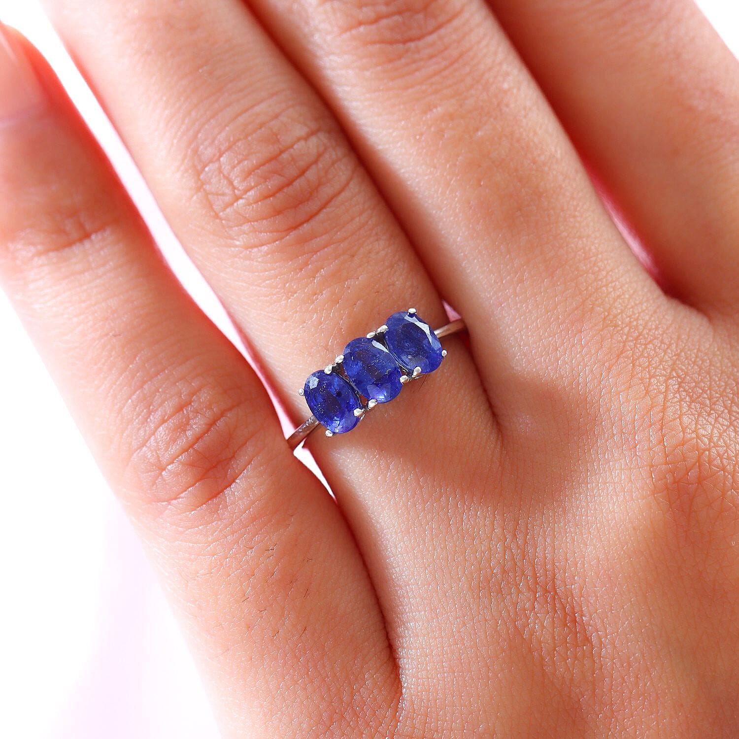 Masoala Sapphire (FF) Trilogy Ring in 18K Vermeil Yellow Gold Over Sterling Silver 7442419 3