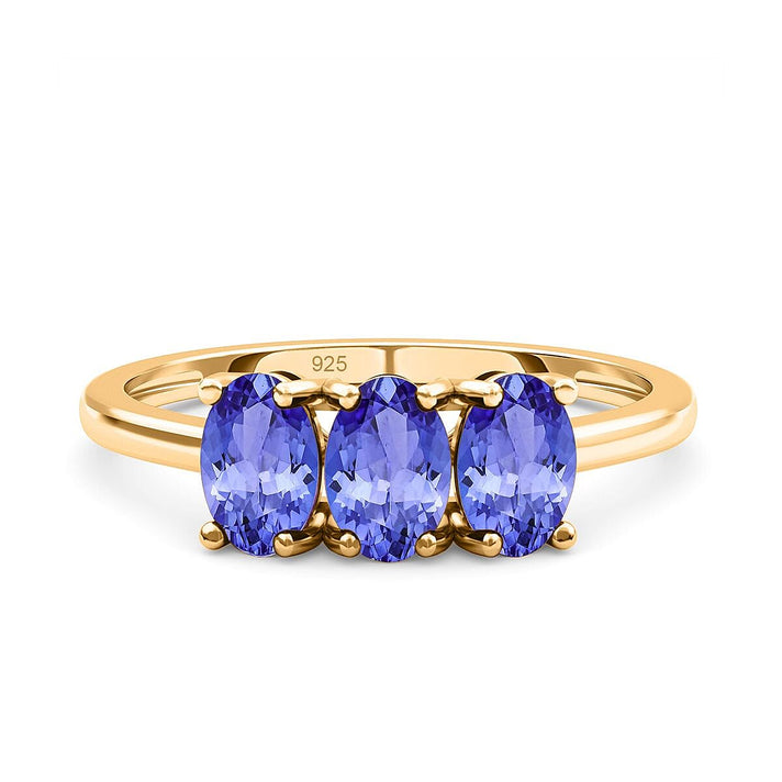 Aqumarine Trilogy Ring in Platinum Overlay Sterling Silver 7442141 1