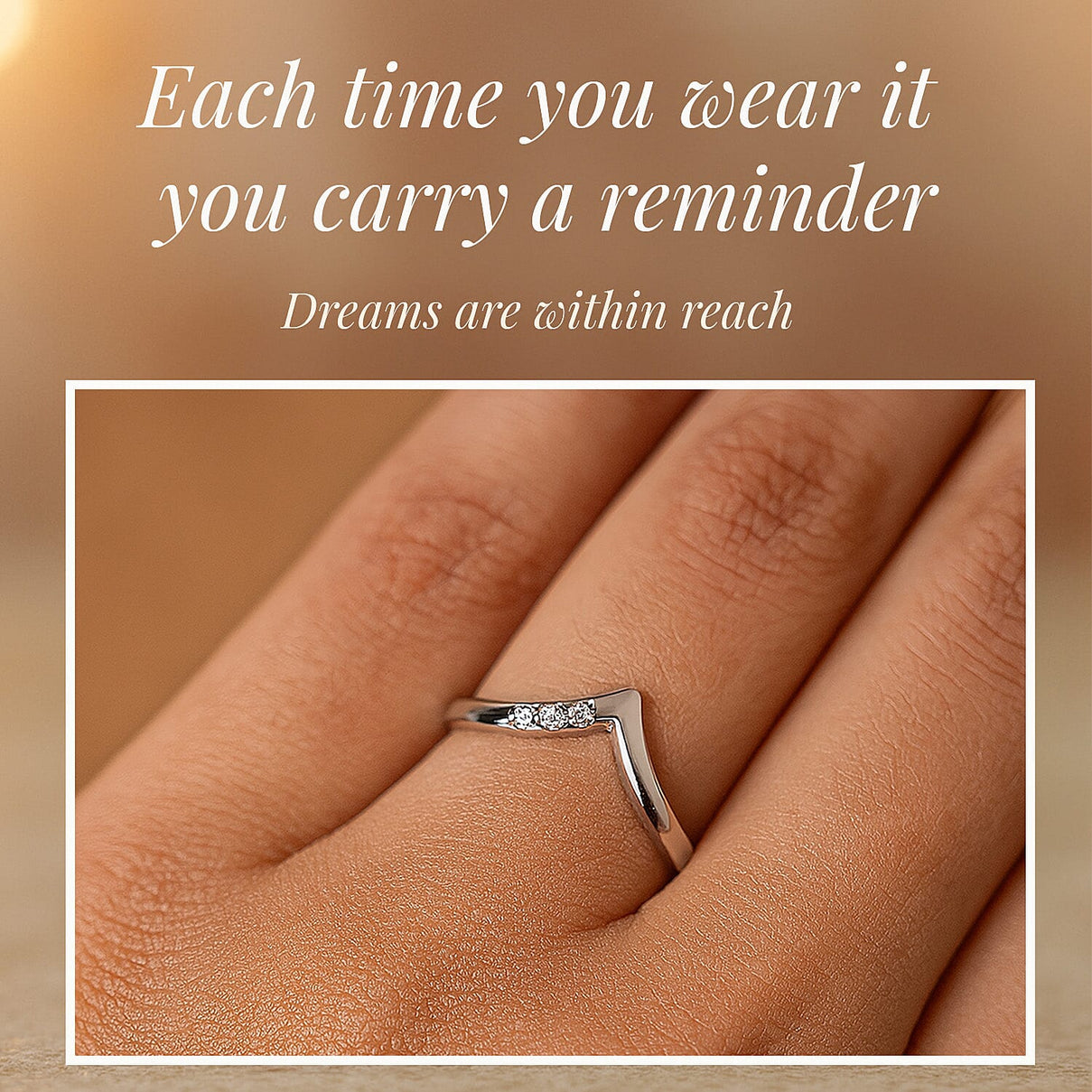 Diamond Wishbone Ring in Platinum Overlay Sterling Silver 7480615 5